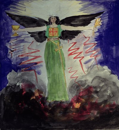 Telesmatic angelic figure, c.1892 by W.A. Ayton